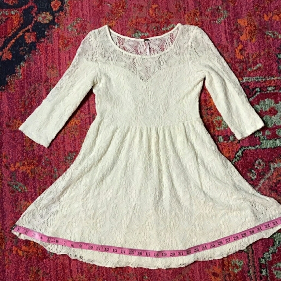 Free People Shake It Up Off White Lace Dress XS - Picture 4 of 5